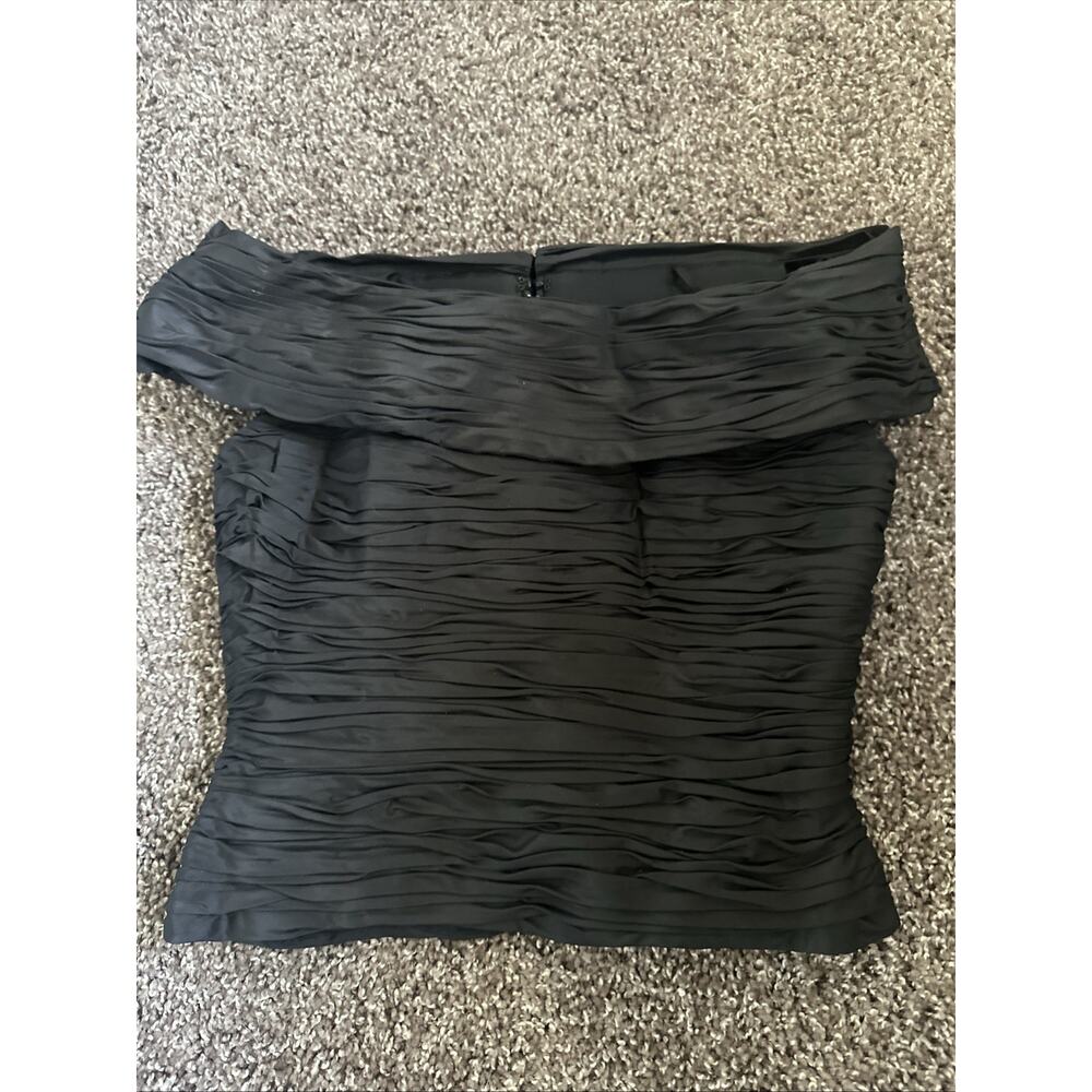 Vintage Vie By Victoria Royal Silk Chiffon Top Black Sz 4 Women
